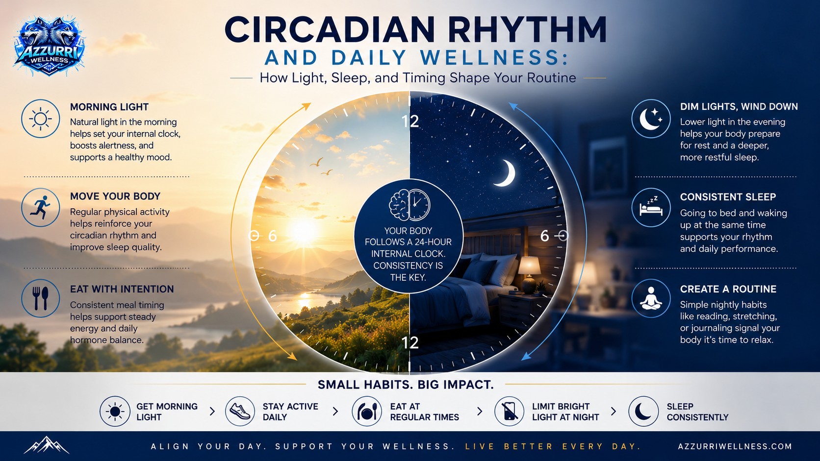 Circadian Rhythm and Daily Wellness: How Light, Sleep, and Timing Shape Your Routine