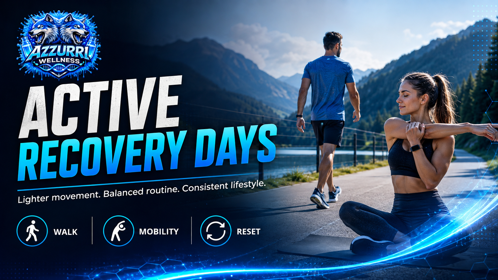 Active recovery day with light movement and outdoor walking