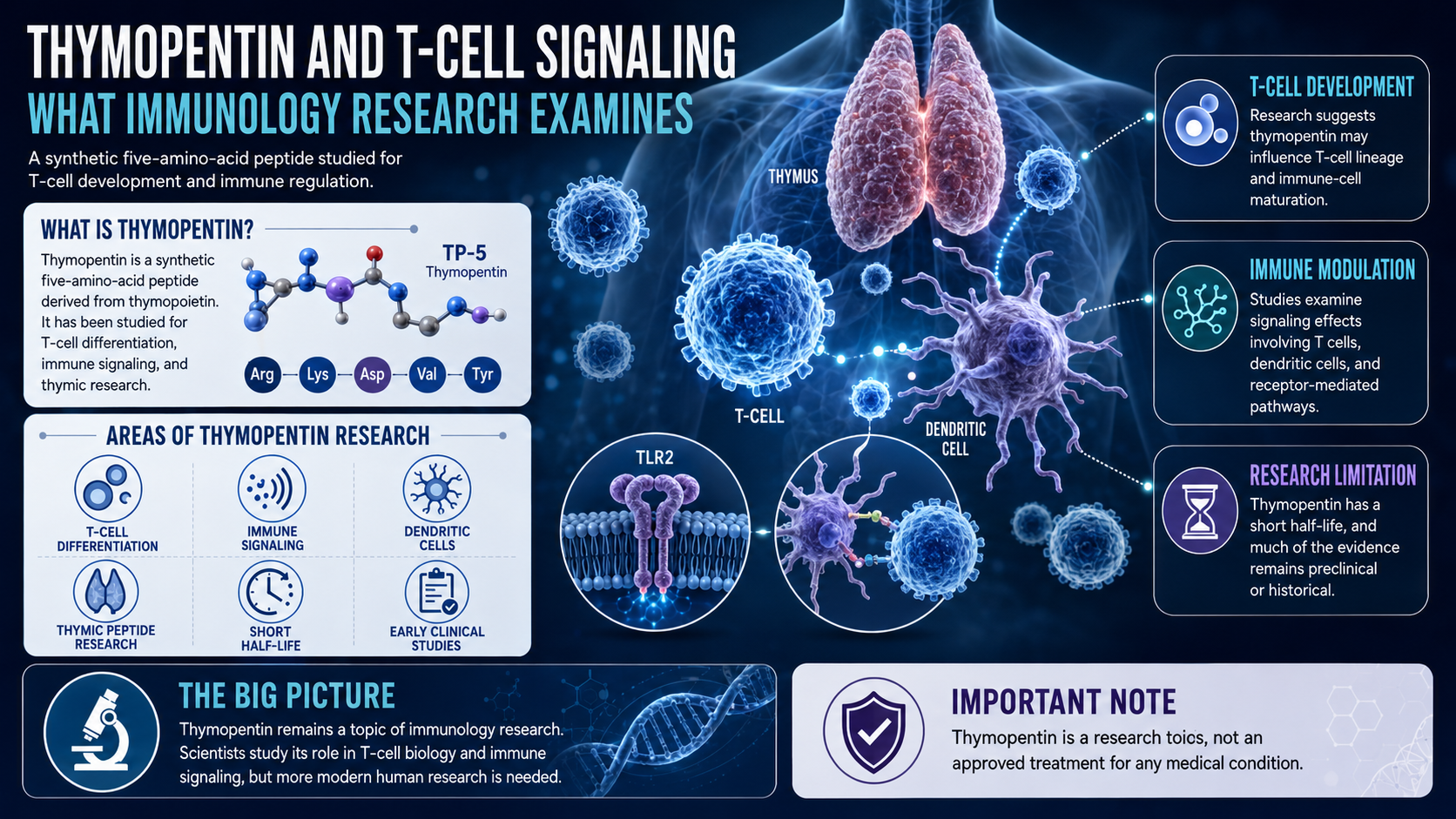 Thymopentin and T-Cell Signaling—What Immunology Research Examines